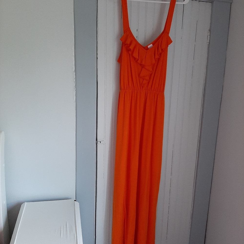 Orange Xl casual maxi dress